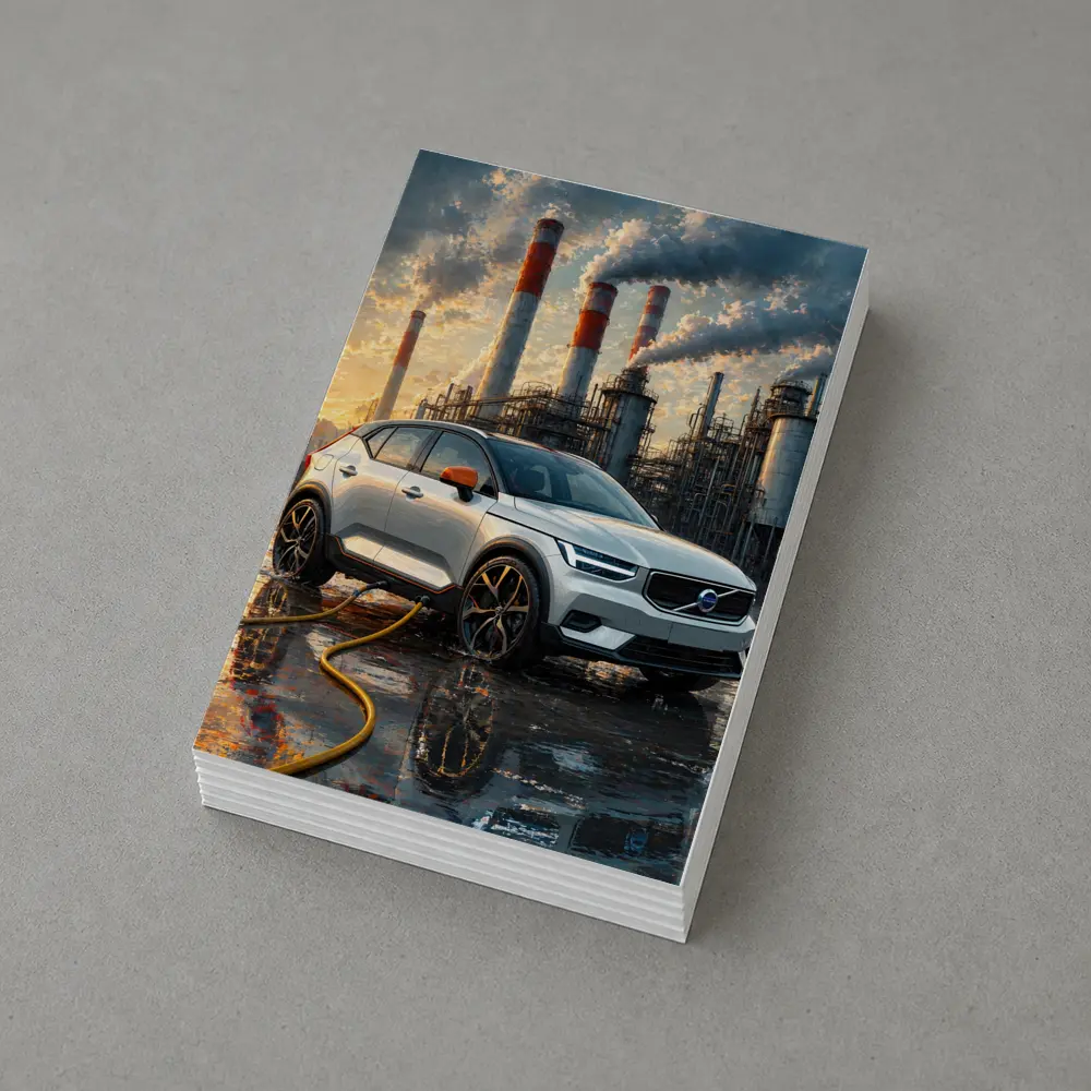 Volvo XC40 Recharge Industrial Sunset Scene – Postcards