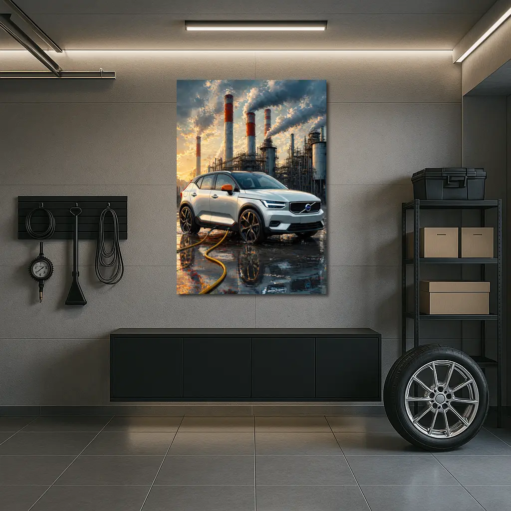 Volvo XC40 Recharge Industrial Sunset Scene – Wall Art