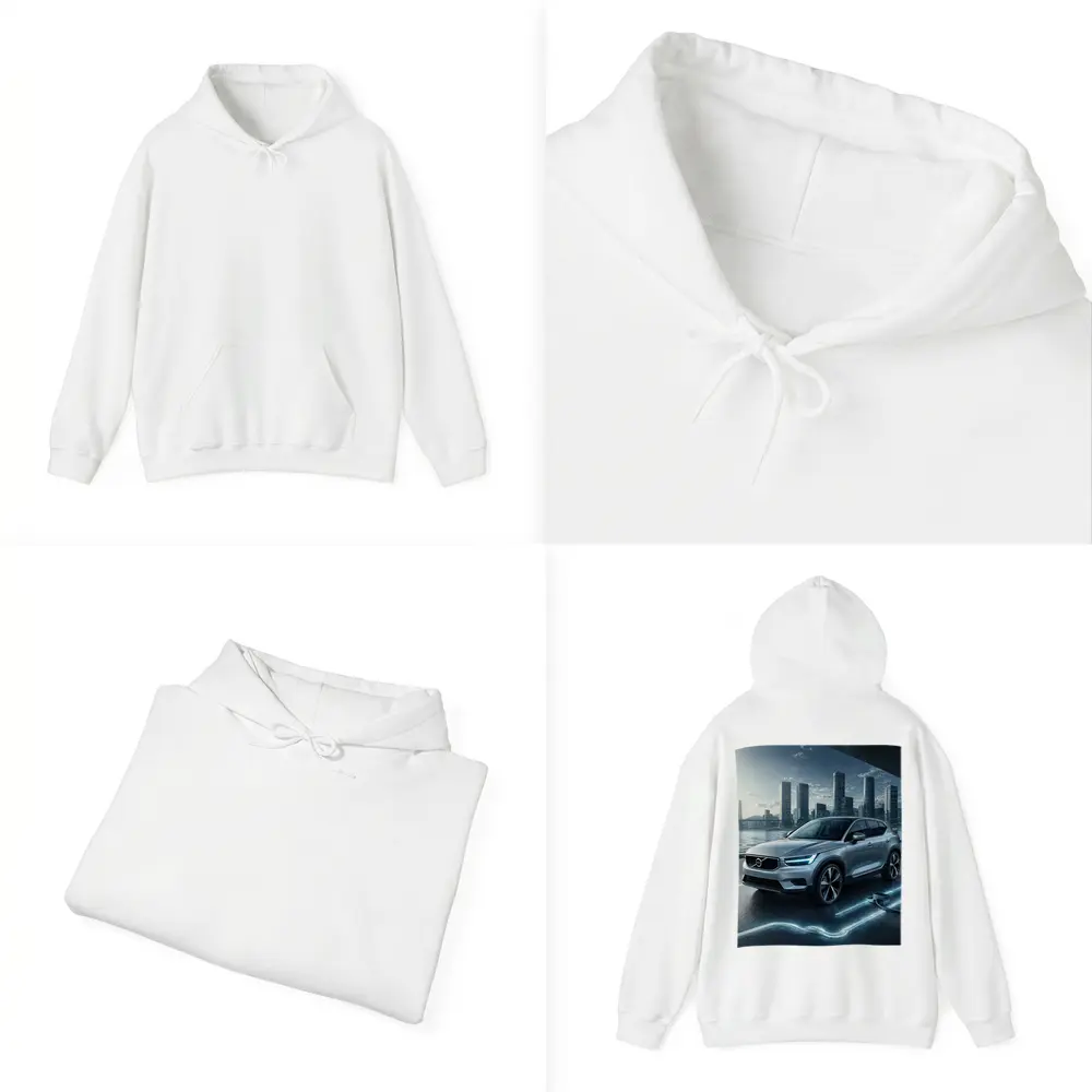 Volvo XC40 Electric City Skyline Night – Hoodies