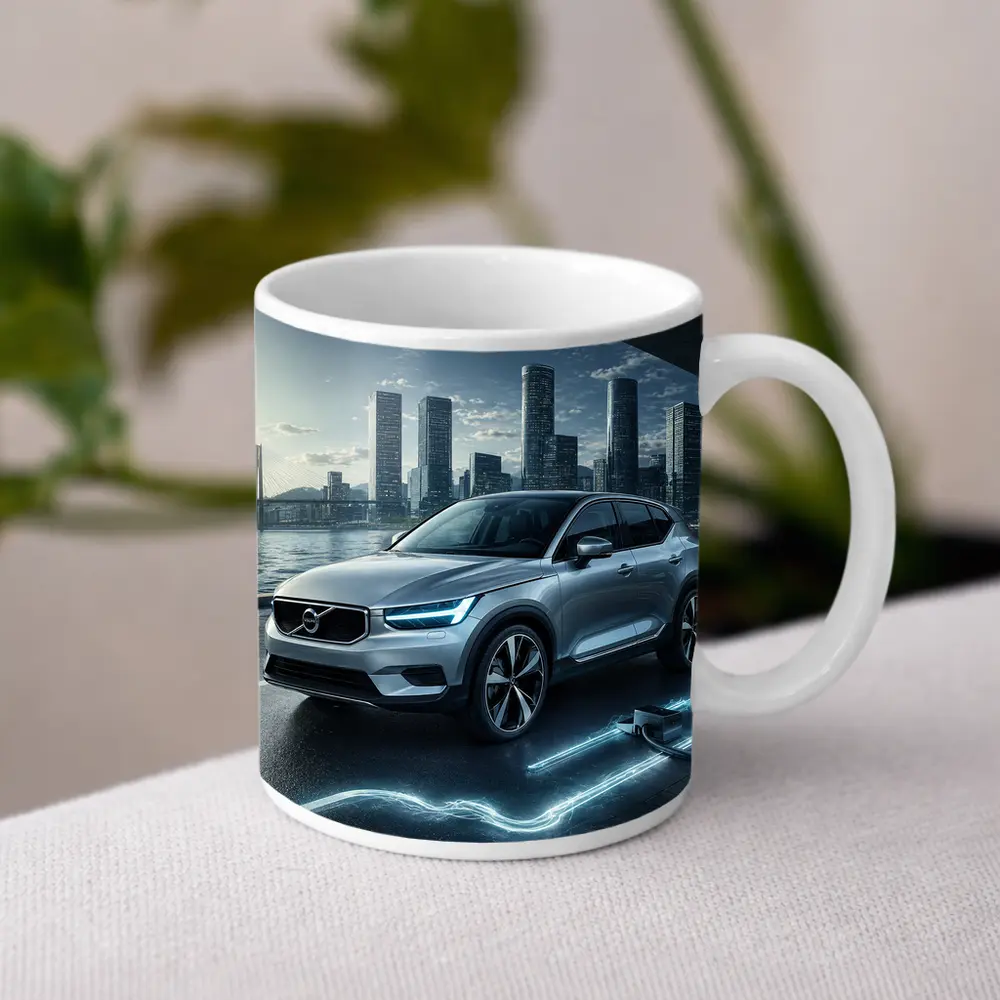Volvo XC40 Electric City Skyline Night – Mugs