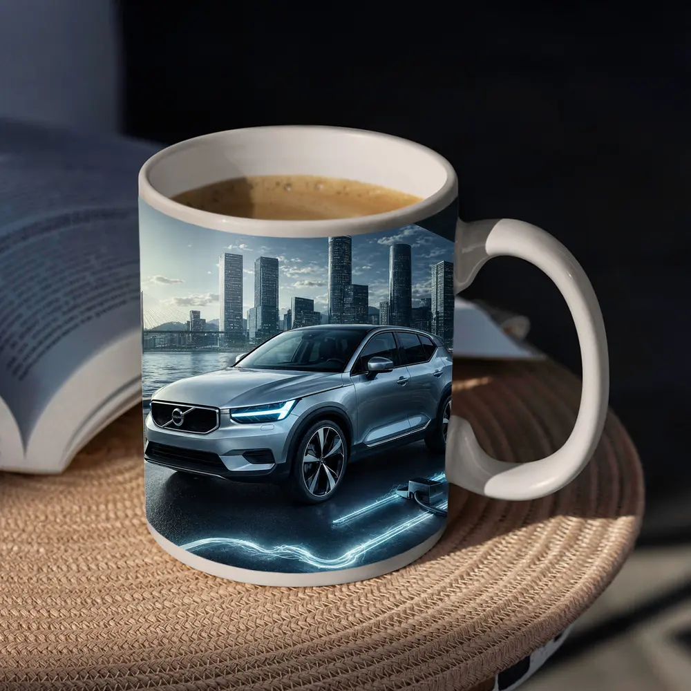 Volvo XC40 Electric City Skyline Night – Mugs