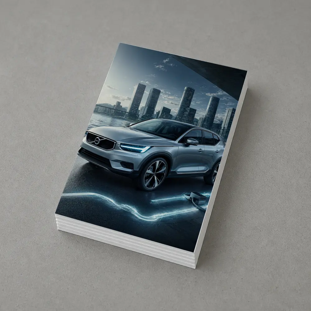 Volvo XC40 Electric City Skyline Night – Postcards