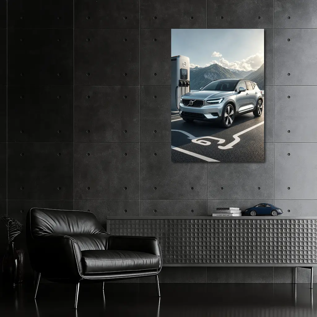 Volvo XC40 Electric SUV Mountain Charging Station – Wall Art