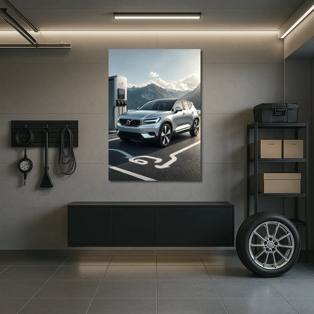 Volvo XC40 Electric SUV Mountain Charging Station – Wall Art