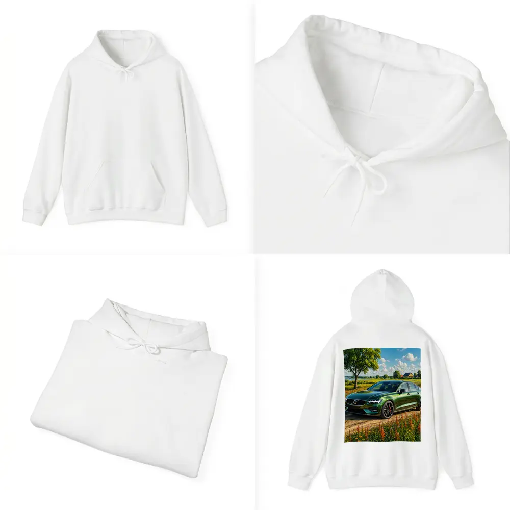 Volvo S60 Green Sedan Rural Countryside – Hoodies