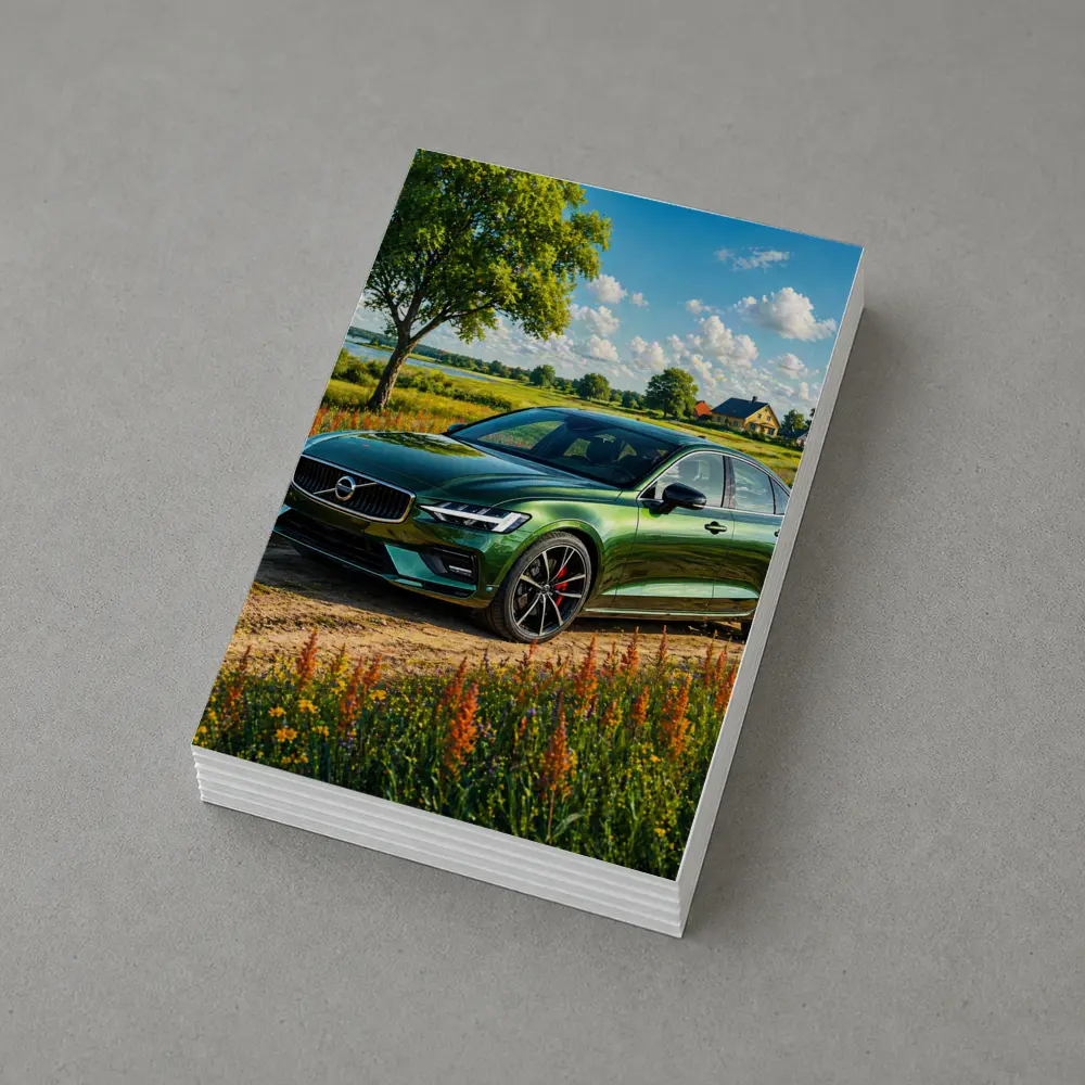 Volvo S60 Green Sedan Rural Countryside – Postcards