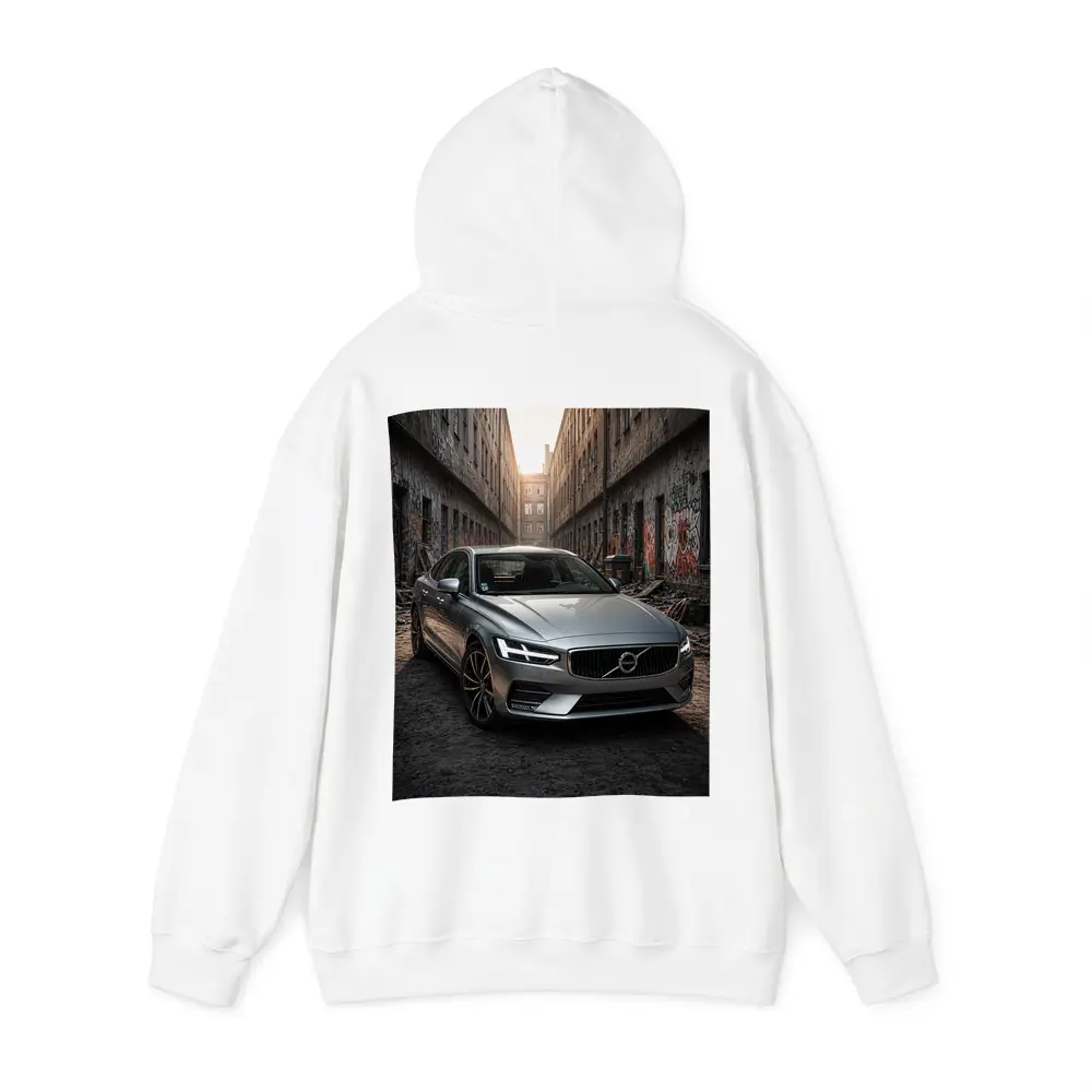 Volvo S60 Parked in Urban Alley – Hoodies