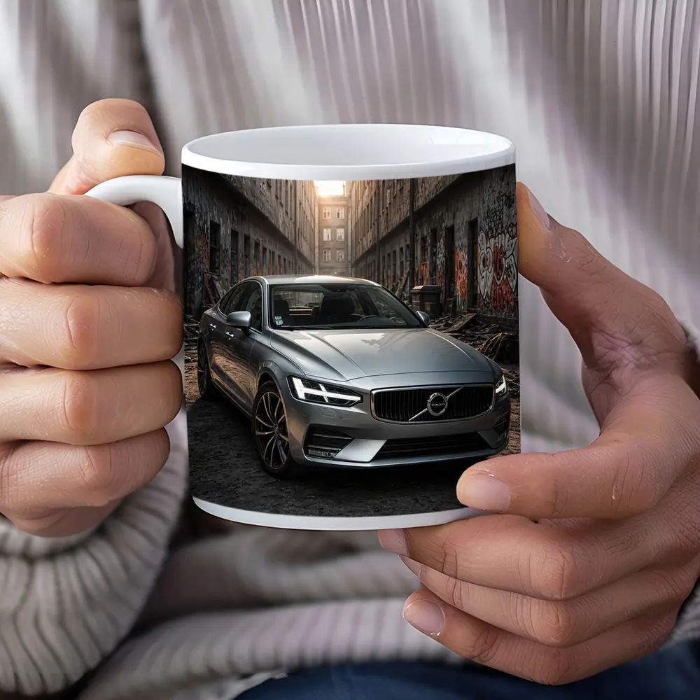 Volvo S60 Parked in Urban Alley – Mugs