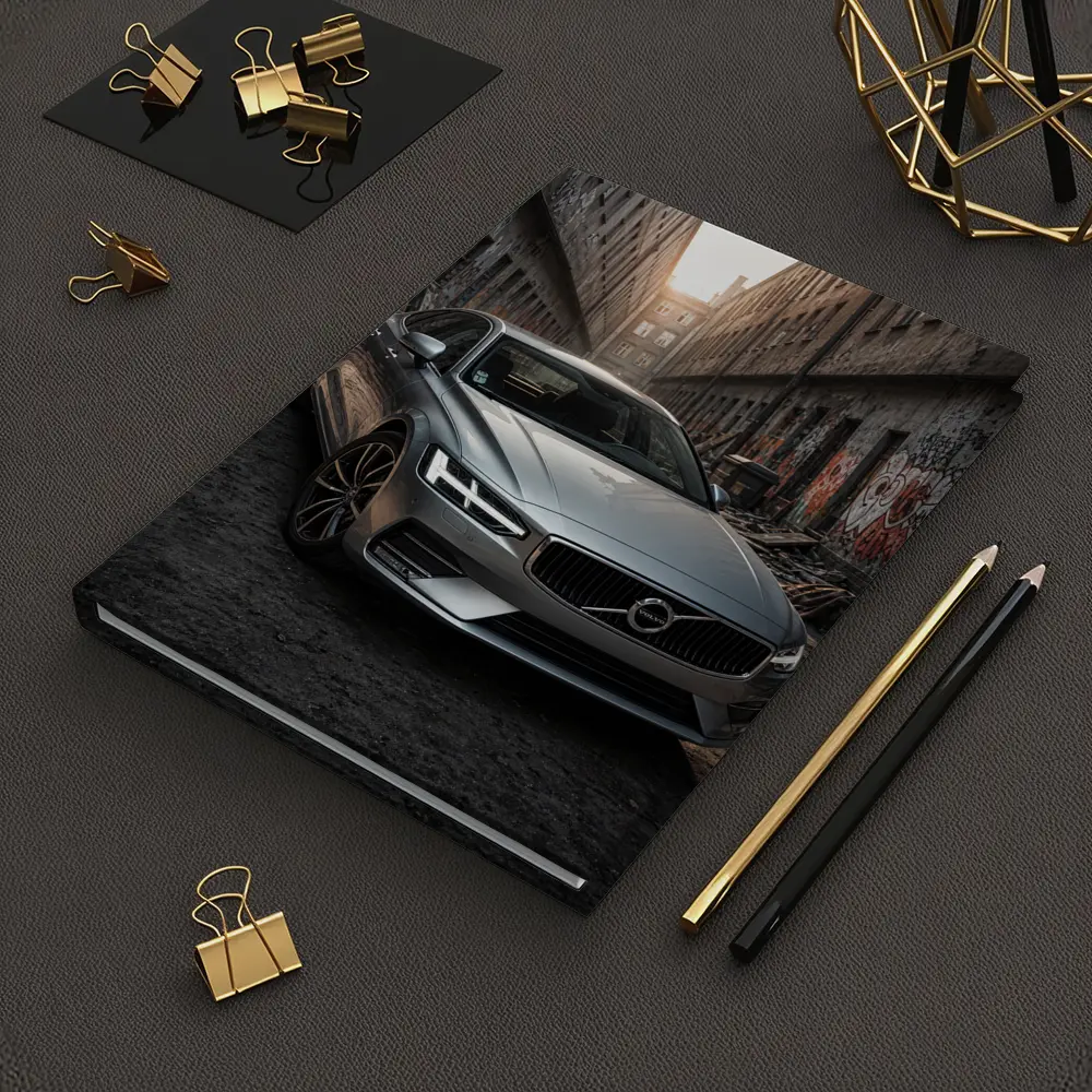 Volvo S60 Parked in Urban Alley – Notebooks