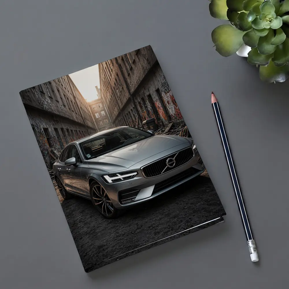 Volvo S60 Parked in Urban Alley – Notebooks