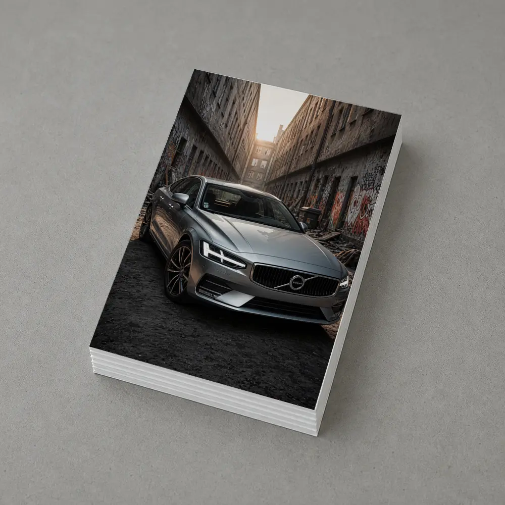 Volvo S60 Parked in Urban Alley – Postcards