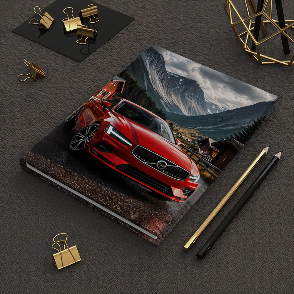 Volvo S60 Red Sedan Mountain Valley Setting – Notebooks