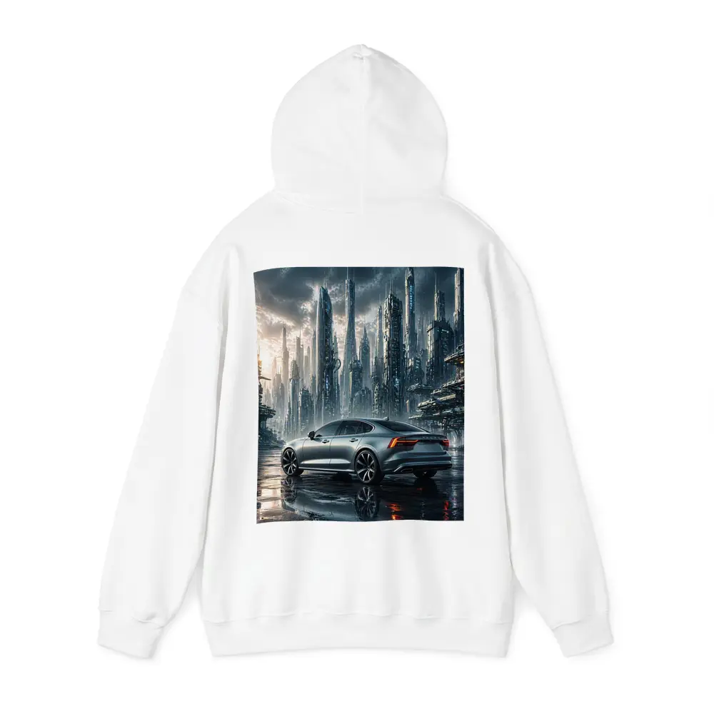 Volvo S60 Futuristic City Skyline Art – Hoodies