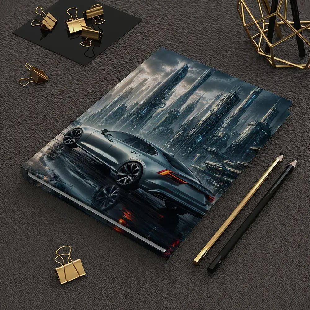 Volvo S60 Futuristic City Skyline Art – Notebooks