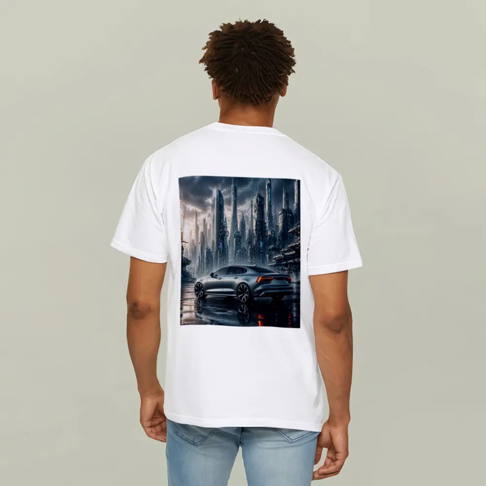 Volvo S60 Futuristic City Skyline Art – T-Shirts