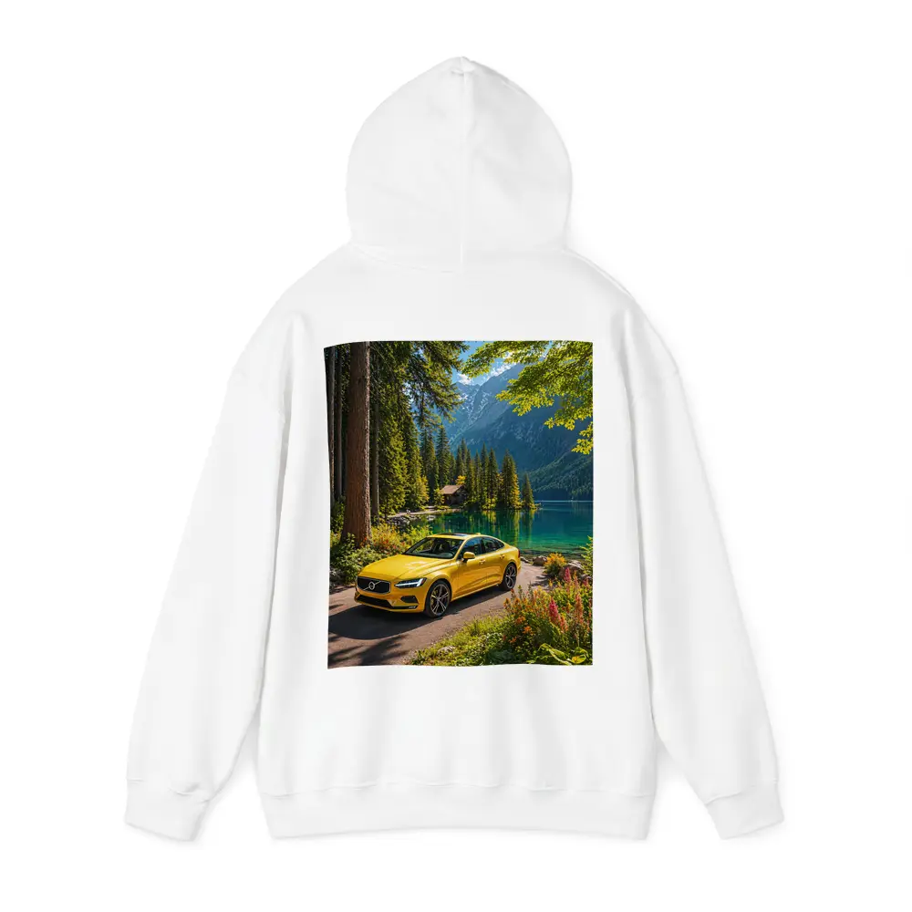 Volvo S60 Yellow Sedan Mountain Lake – Hoodies