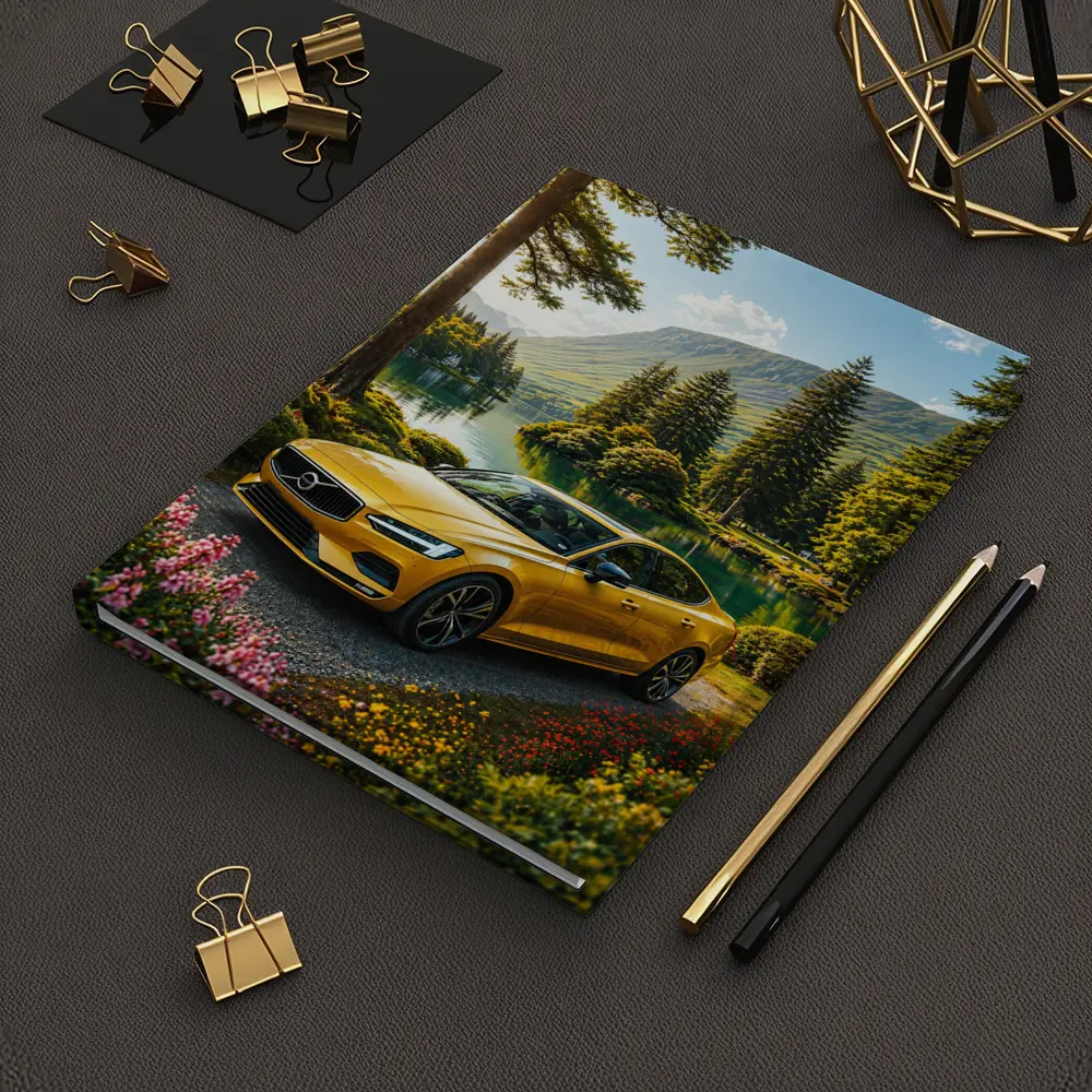 Volvo S60 Yellow Sedan by Mountain Lake – Notebooks