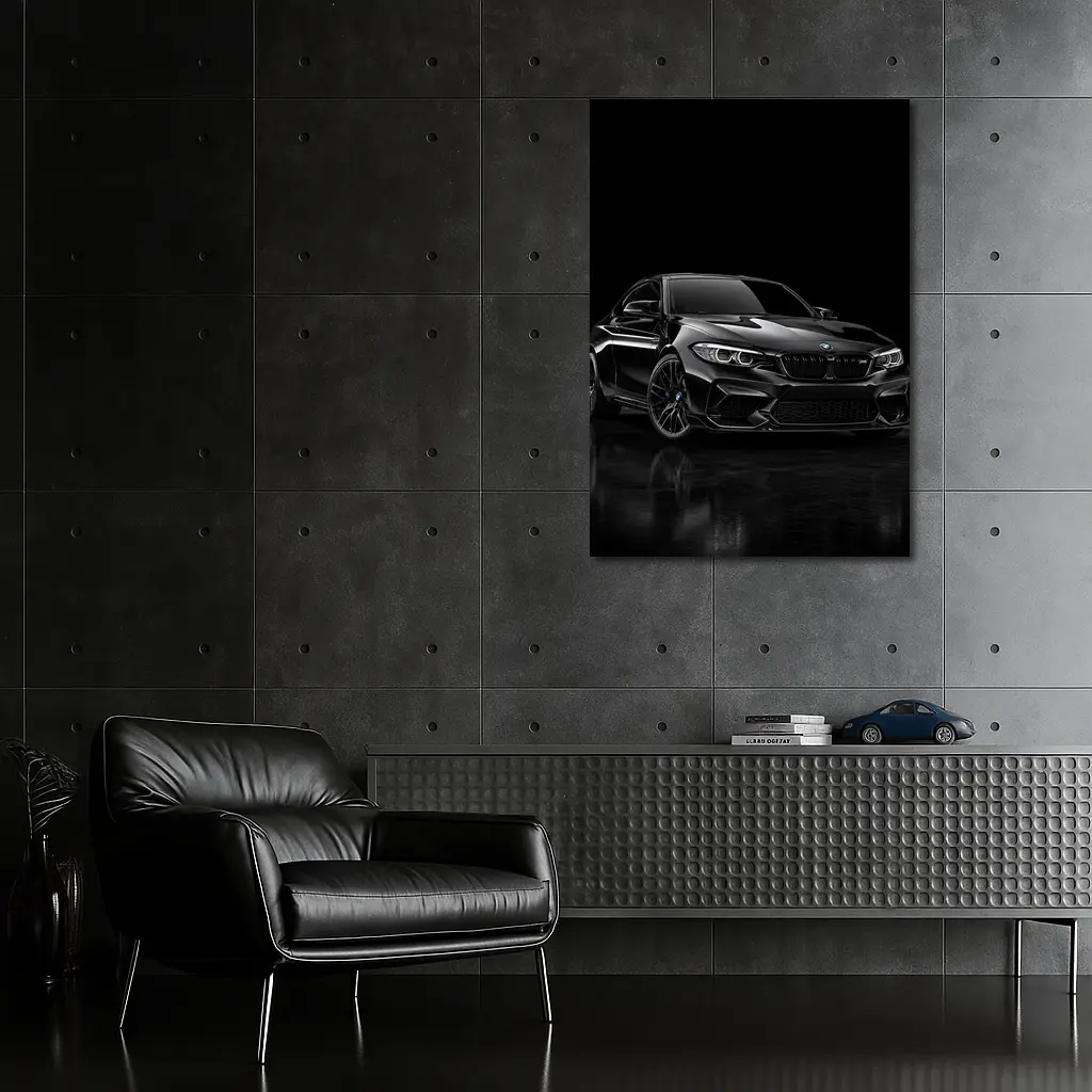 BMW M2 Black Coupe Dark Studio – Wall Art