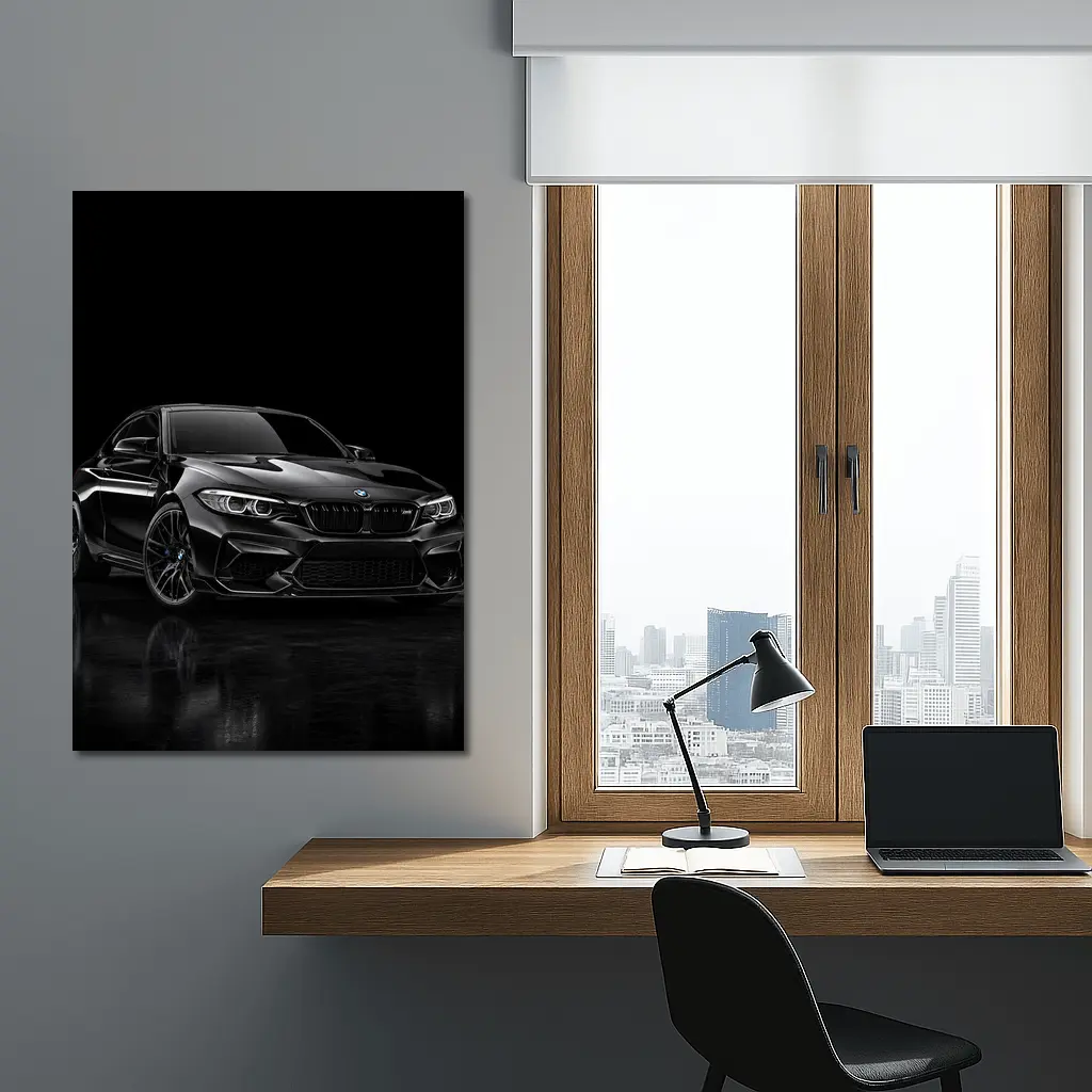 BMW M2 Black Coupe Dark Studio – Wall Art