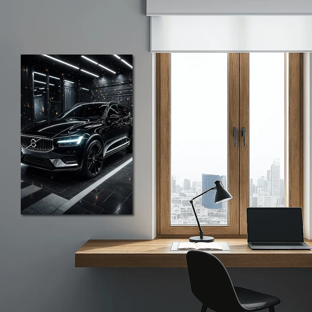 Volvo XC60 Black SUV Dark Garage – Wall Art