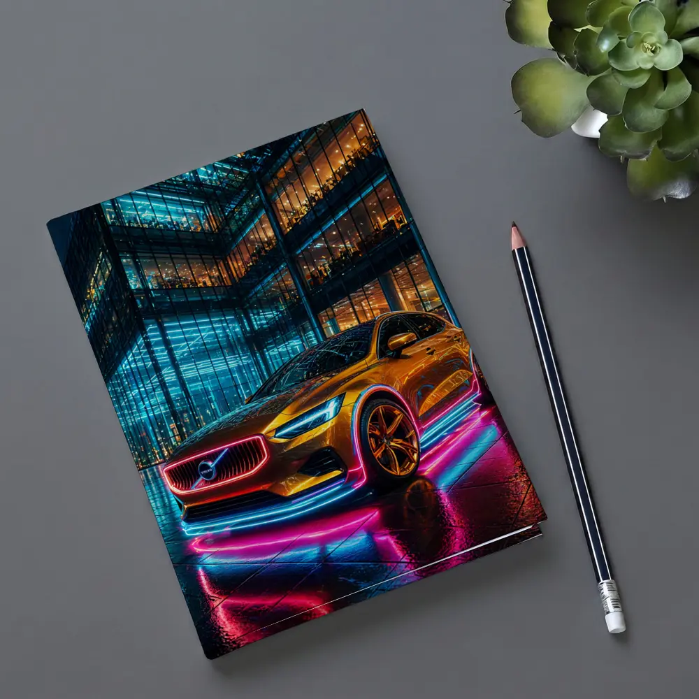 Volvo V40 Neon Lights City Night – Notebooks