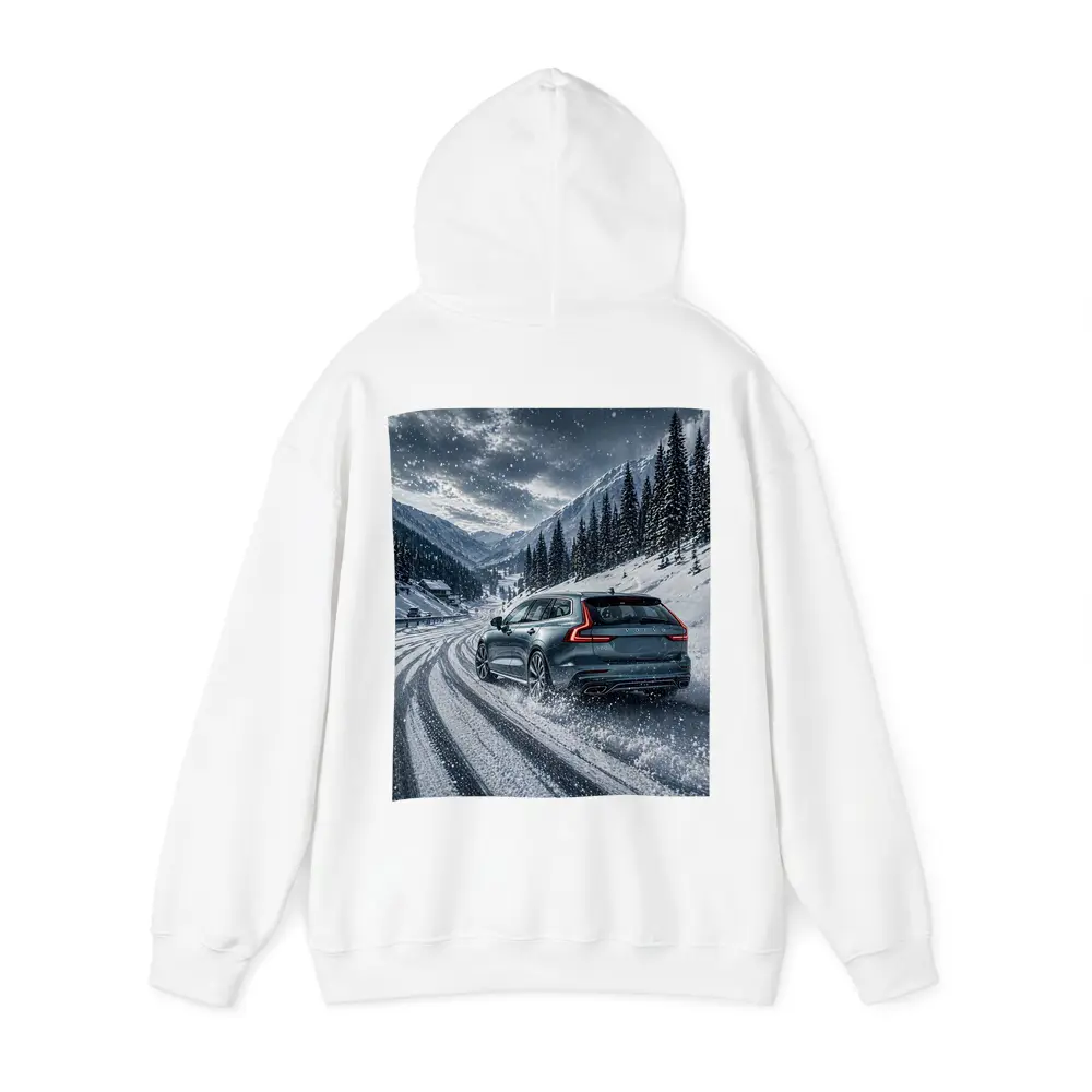 Volvo V60 Drifting Snow Mountain Road – Hoodies
