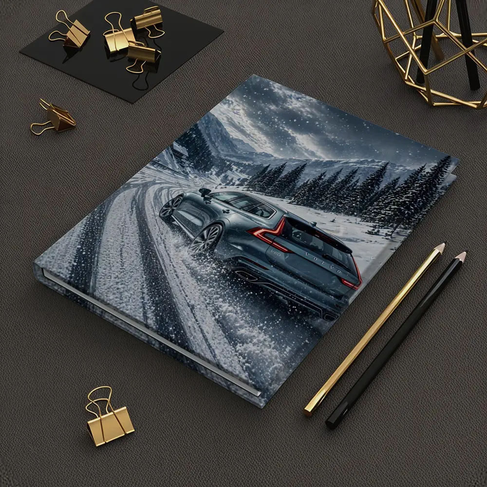 Volvo V60 Drifting Snow Mountain Road – Notebooks