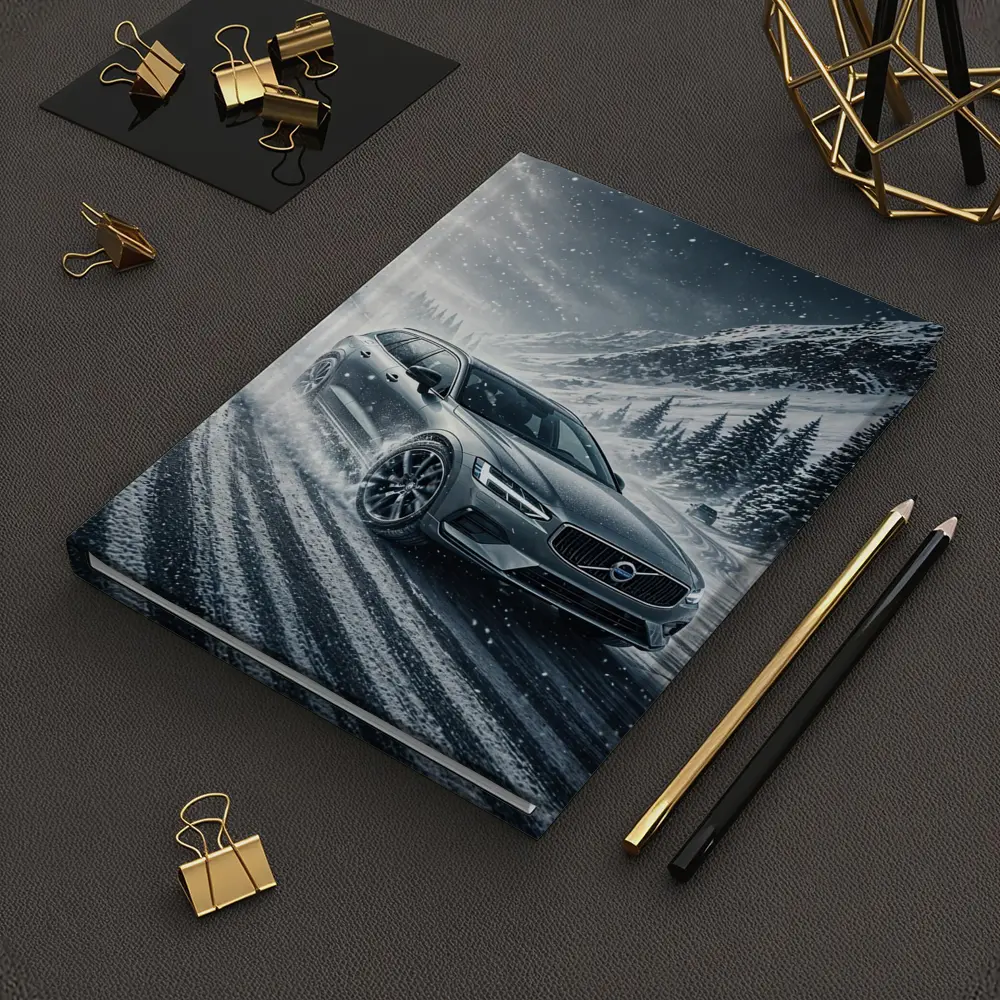 Volvo V60 Drifting Snowy Mountain Road – Notebooks