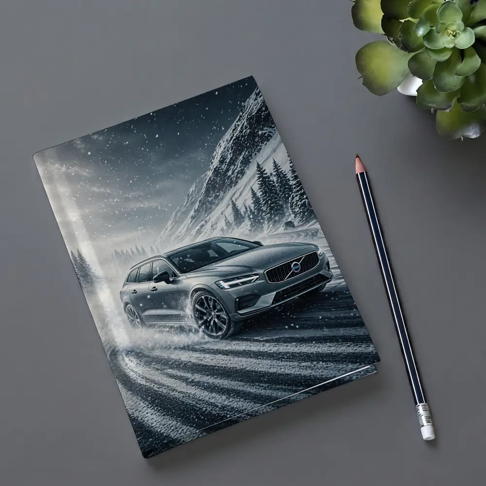 Volvo V60 Drifting Snowy Mountain Road – Notebooks