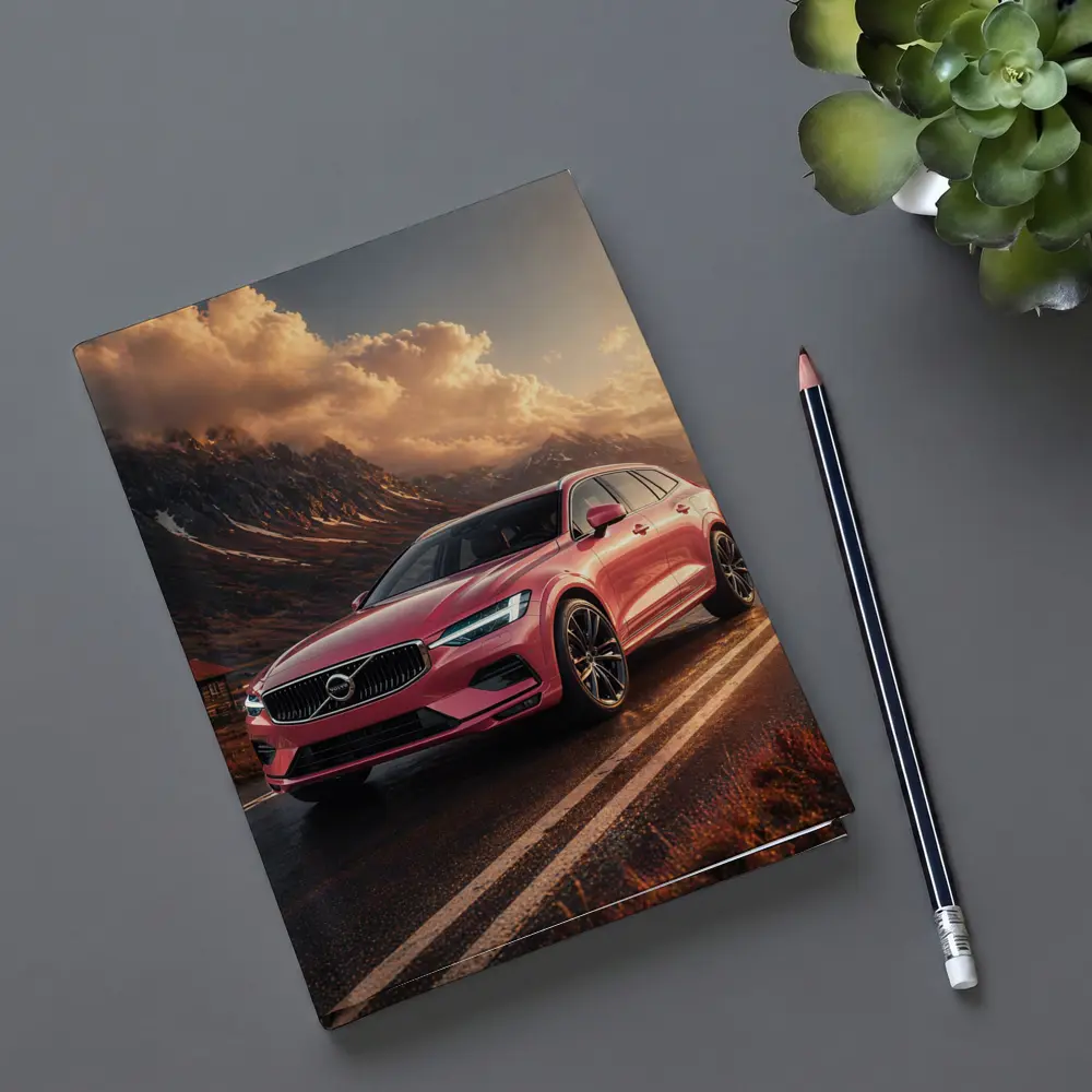 Volvo V60 Pink Road Mountain Sunset – Notebooks