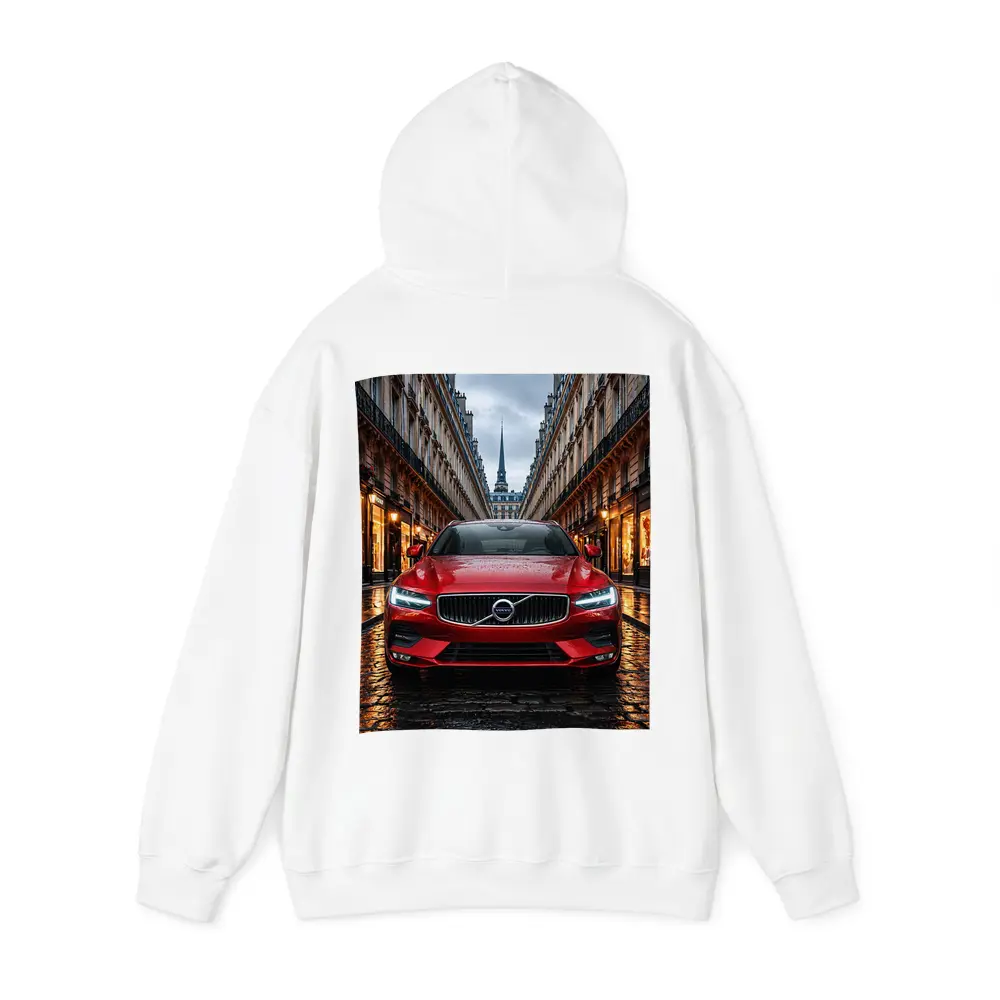Volvo S60 Red Car Paris Street – Hoodies