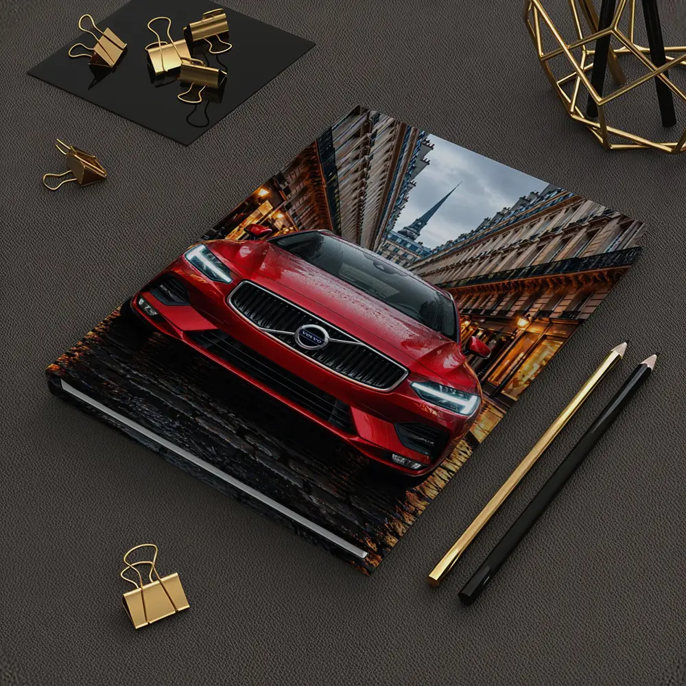 Volvo S60 Red Car Paris Street – Notebooks