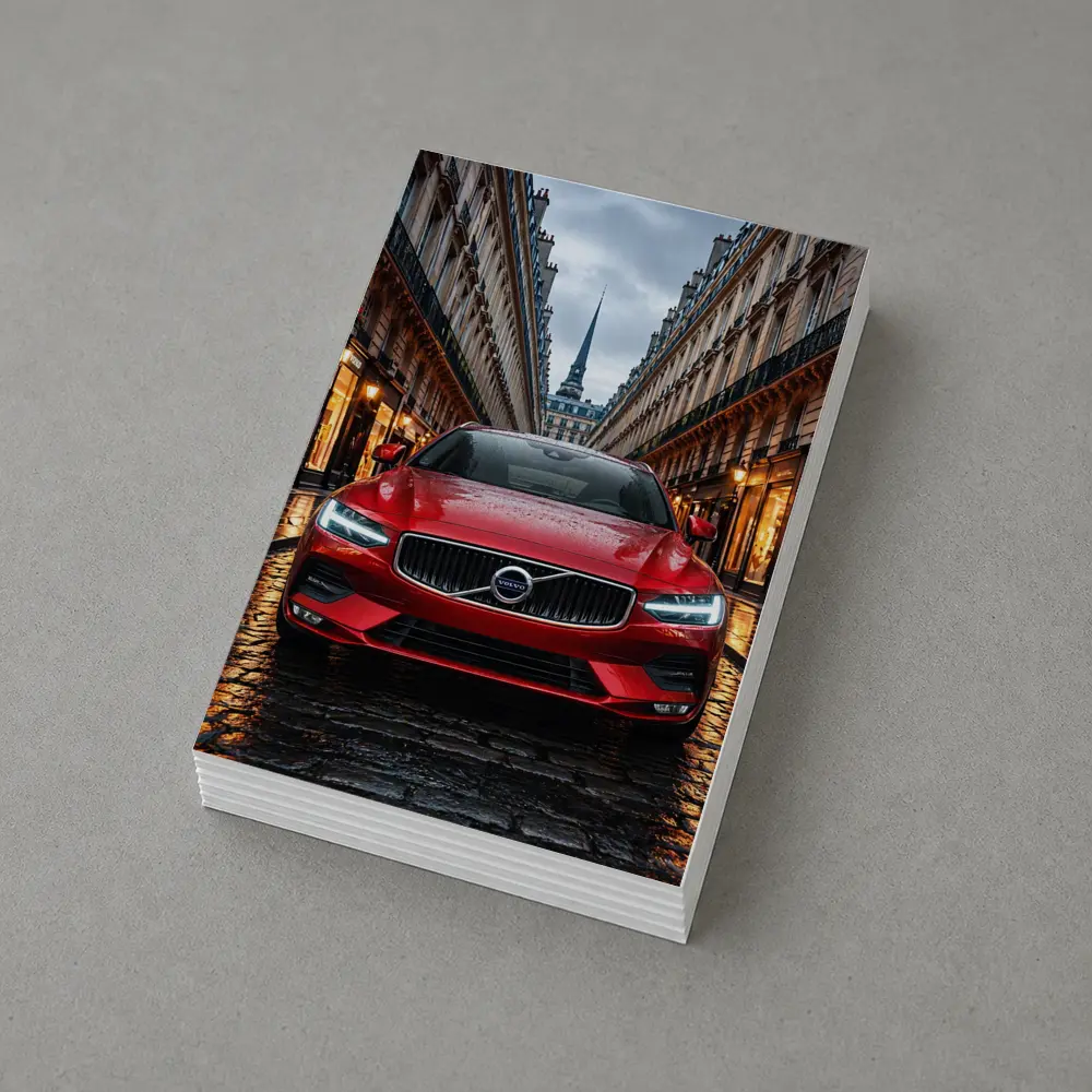 Volvo S60 Red Car Paris Street – Postcards