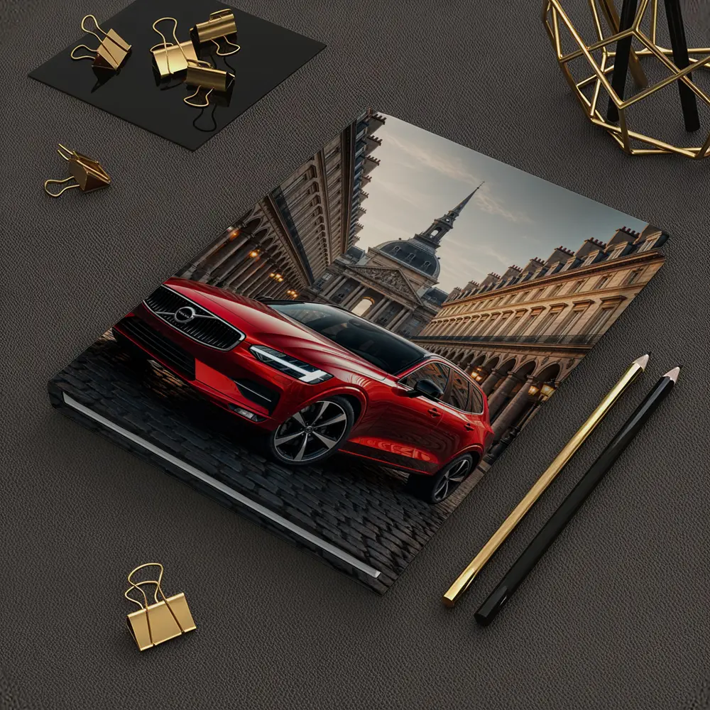Volvo V60 Red Wagon Paris Courtyard – Notebooks