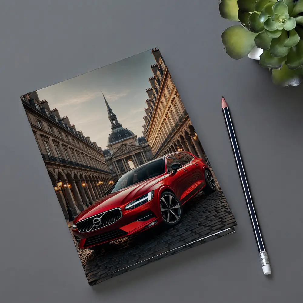 Volvo V60 Red Wagon Paris Courtyard – Notebooks
