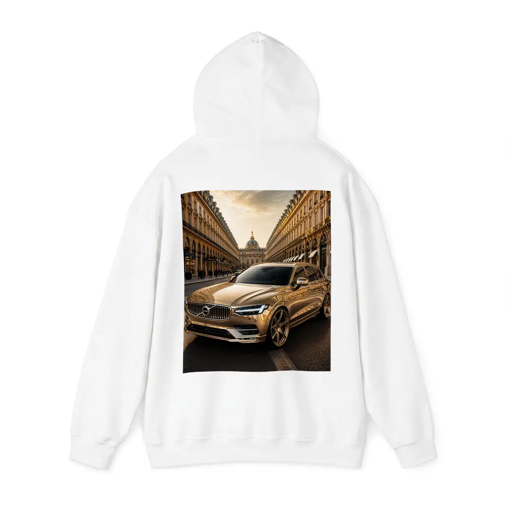 Volvo V90 Gold Paris Street Scene – Hoodies