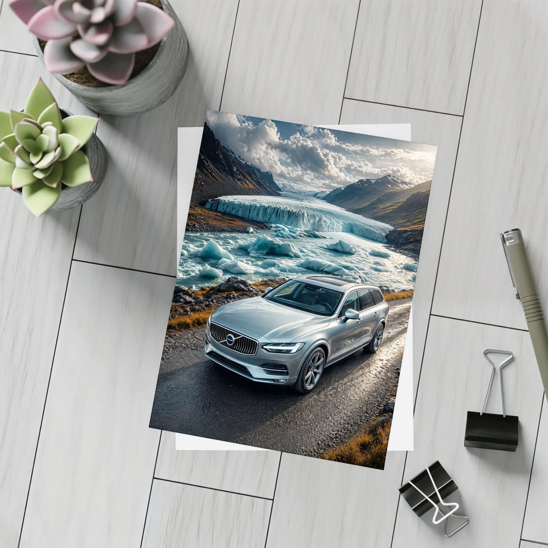 Volvo V90 Cross Country Glacial River Drive – Postcards