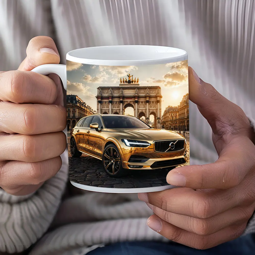 Volvo V90 Gold Paris Arc de Triomphe – Mugs
