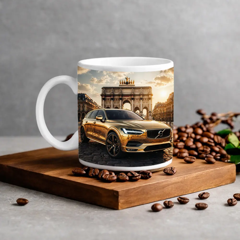 Volvo V90 Gold Paris Arc de Triomphe – Mugs