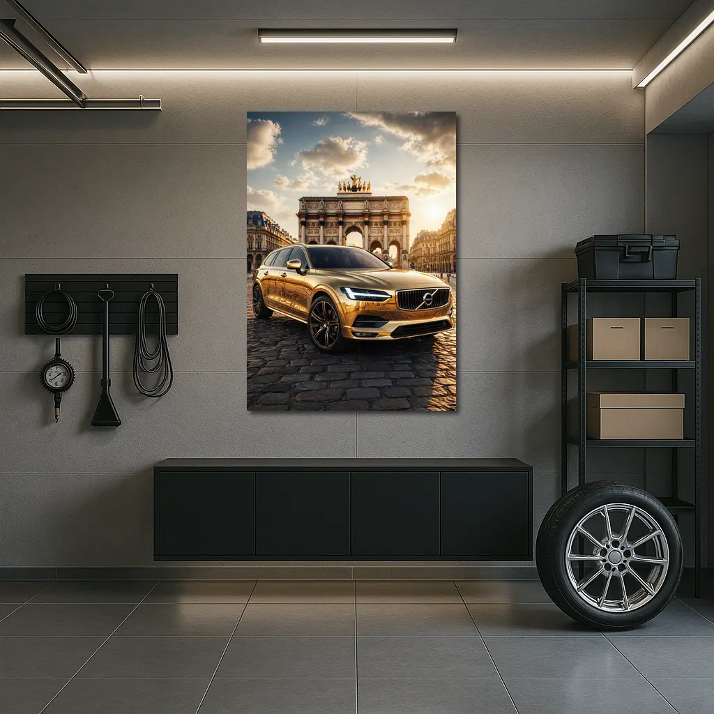 Volvo V90 Gold Paris Arc de Triomphe – Wall Art