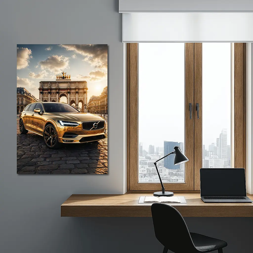 Volvo V90 Gold Paris Arc de Triomphe – Wall Art