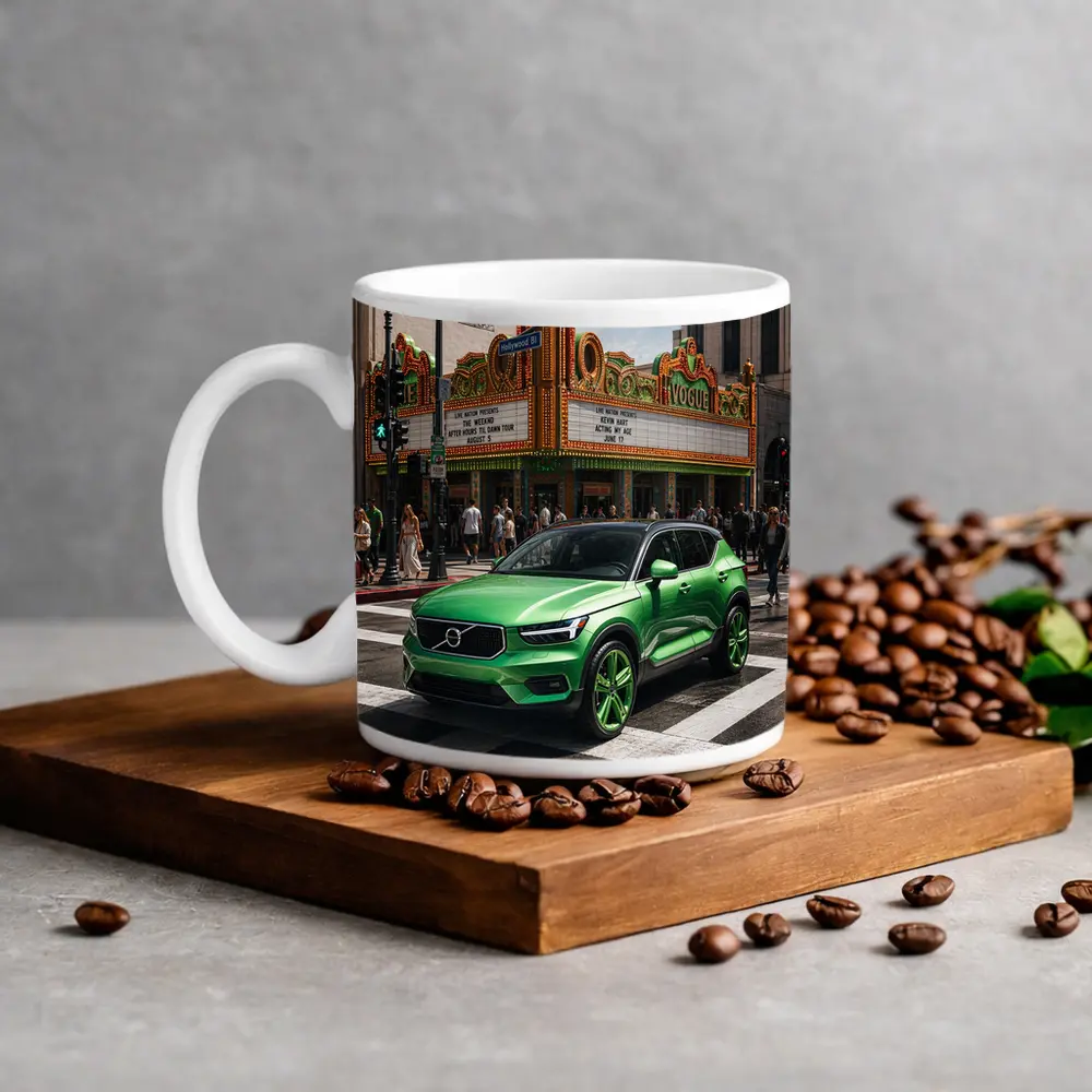 Volvo XC40 Green Hollywood Boulevard City Street – Mugs