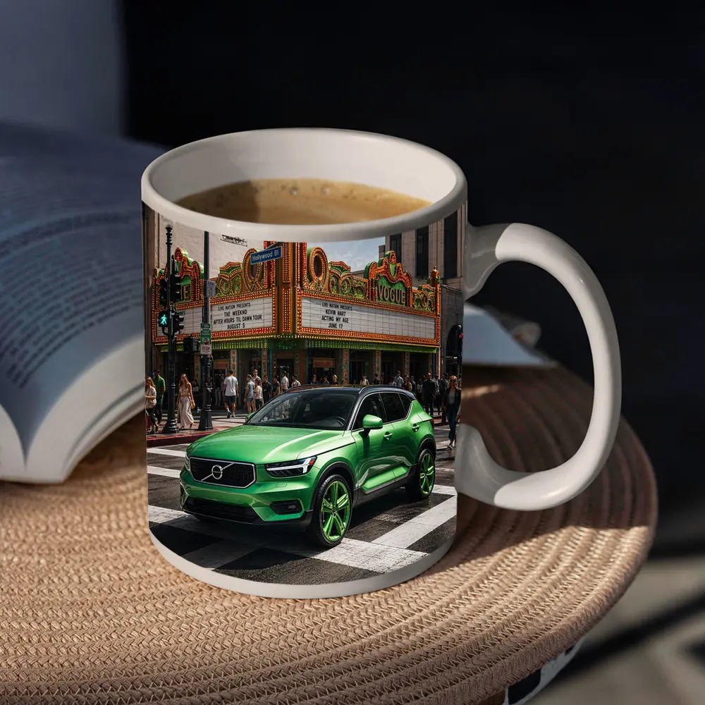 Volvo XC40 Green Hollywood Boulevard City Street – Mugs