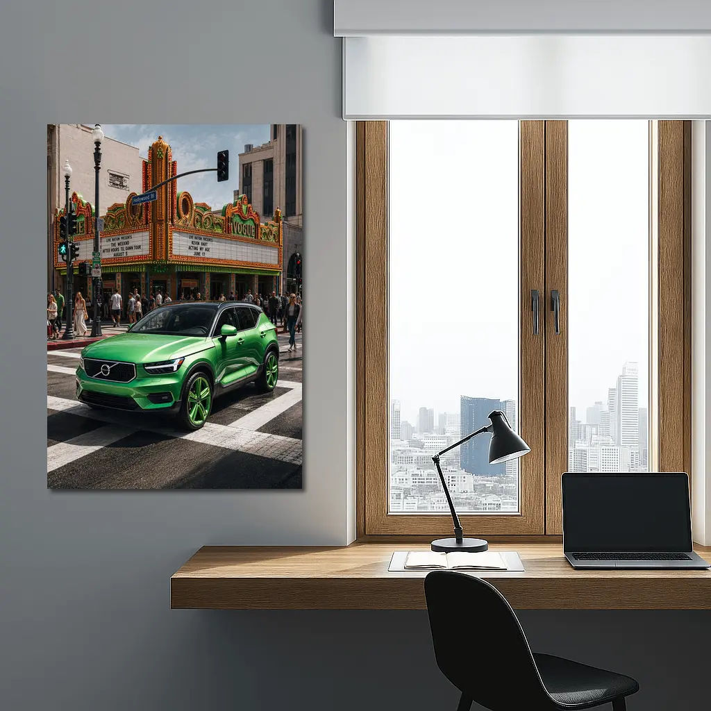 Volvo XC40 Green Hollywood Boulevard City Street – Wall Art