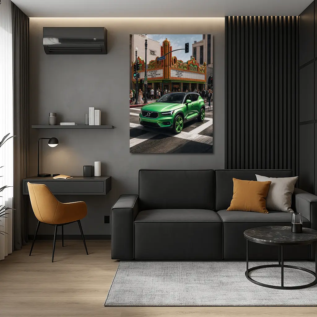 Volvo XC40 Green Hollywood Boulevard City Street – Wall Art