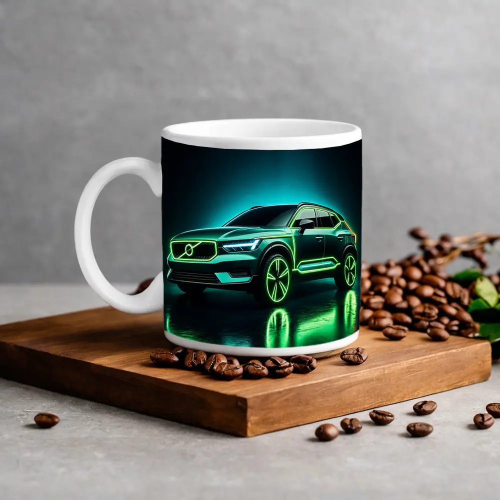 Volvo XC40 Neon Green Dark Studio – Mugs