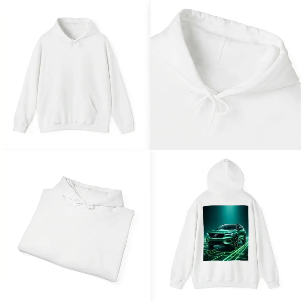 Volvo XC40 Green Neon Glow Art – Hoodies