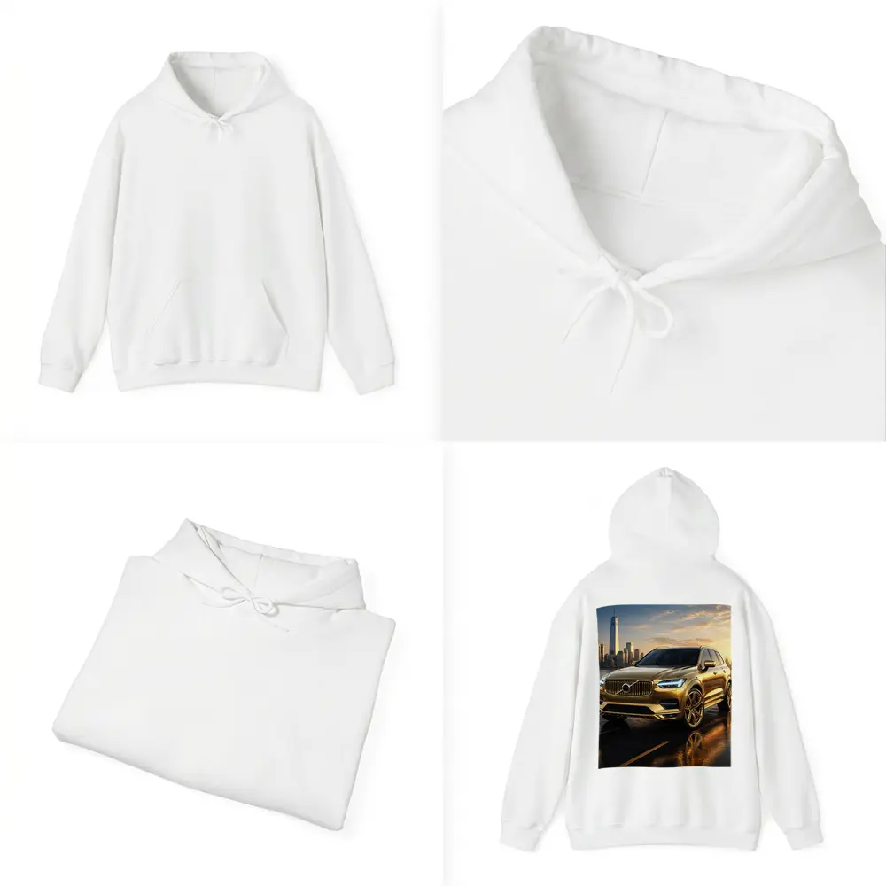Volvo XC60 Gold City Skyline Sunset – Hoodies