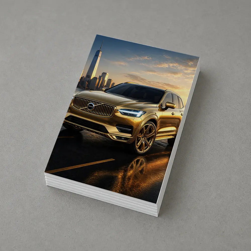 Volvo XC60 Gold City Skyline Sunset – Postcards
