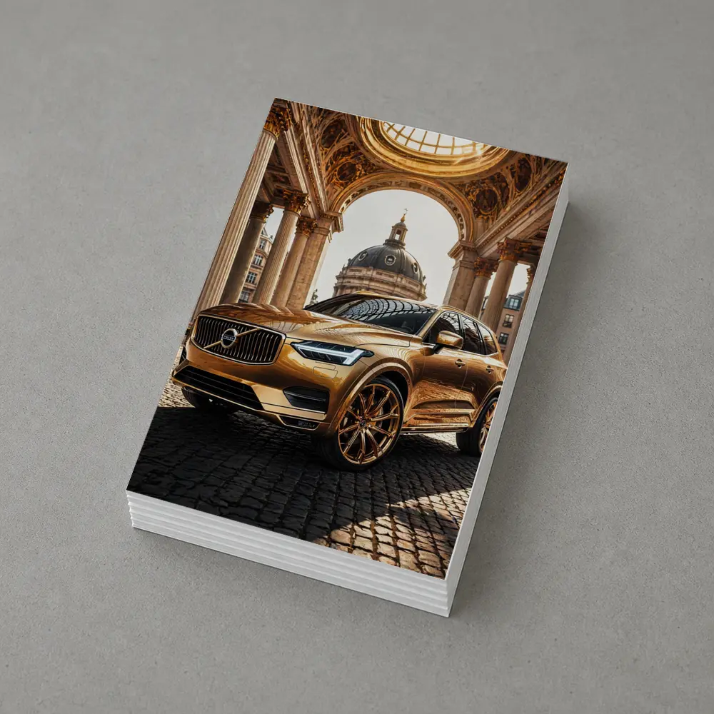 Volvo XC60 Gold SUV Classical Architecture – Postcards